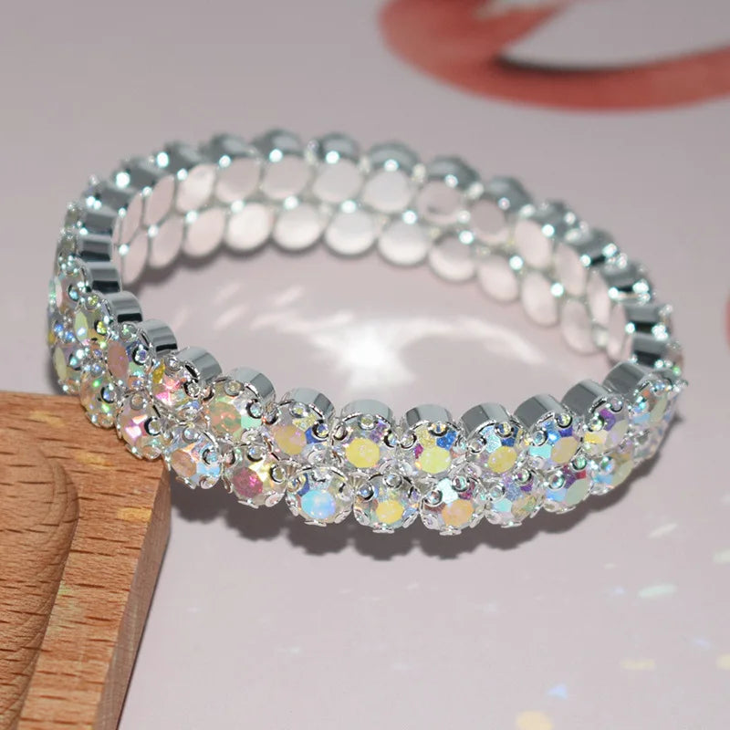 Crystal Multi Layer Bangle Bracelet