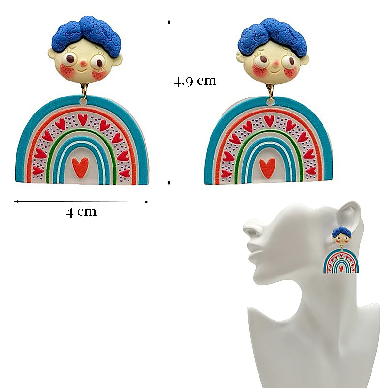 Y2K Colorful Resin Dangle Earrings