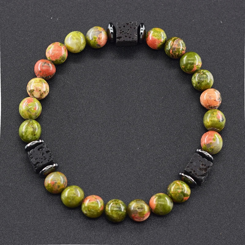 Volcanic Lava Stone Chain Bracelet