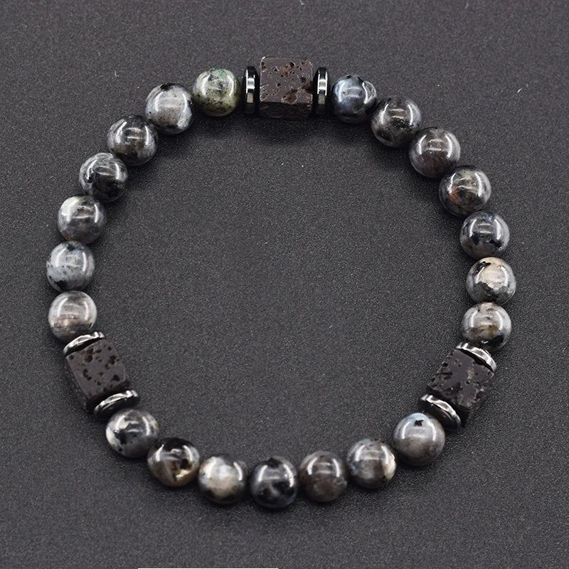 Volcanic Lava Stone Chain Bracelet