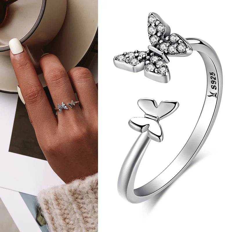 925 Sterling Silver Adjustable Open Ring