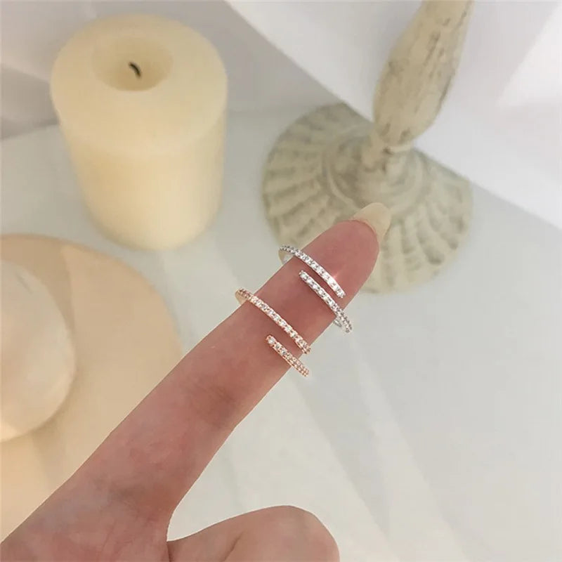 Minimalist Thin Cubic Zirconia Ring