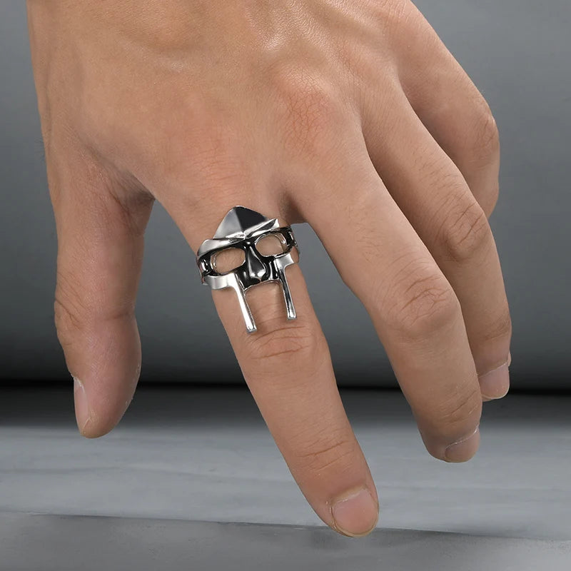 Vintage Pharaoh Mask Statement Ring for Men