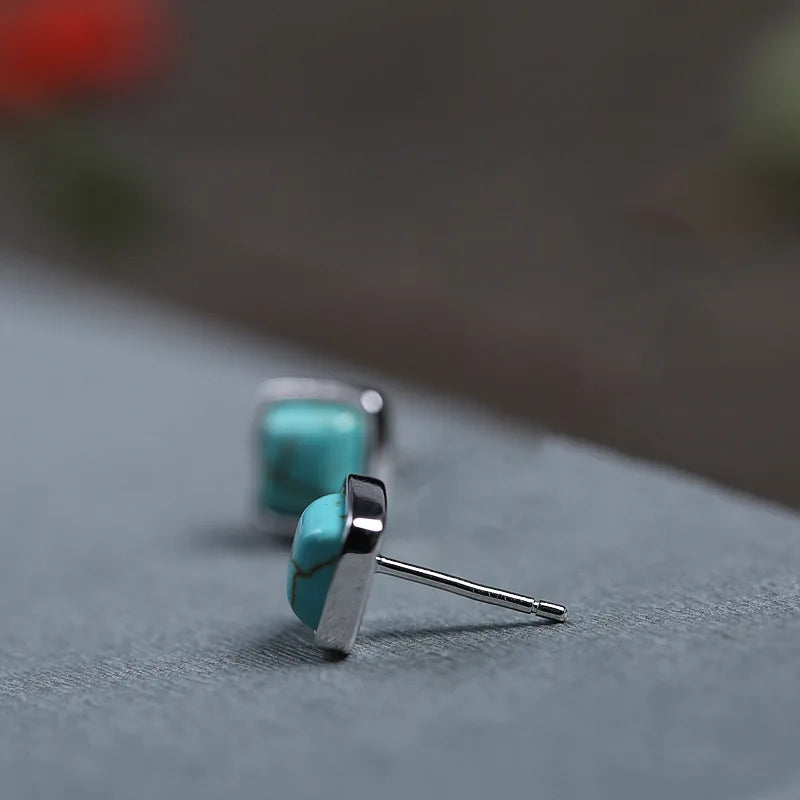 925 Sterling Silver Geometric Stud Earrings
