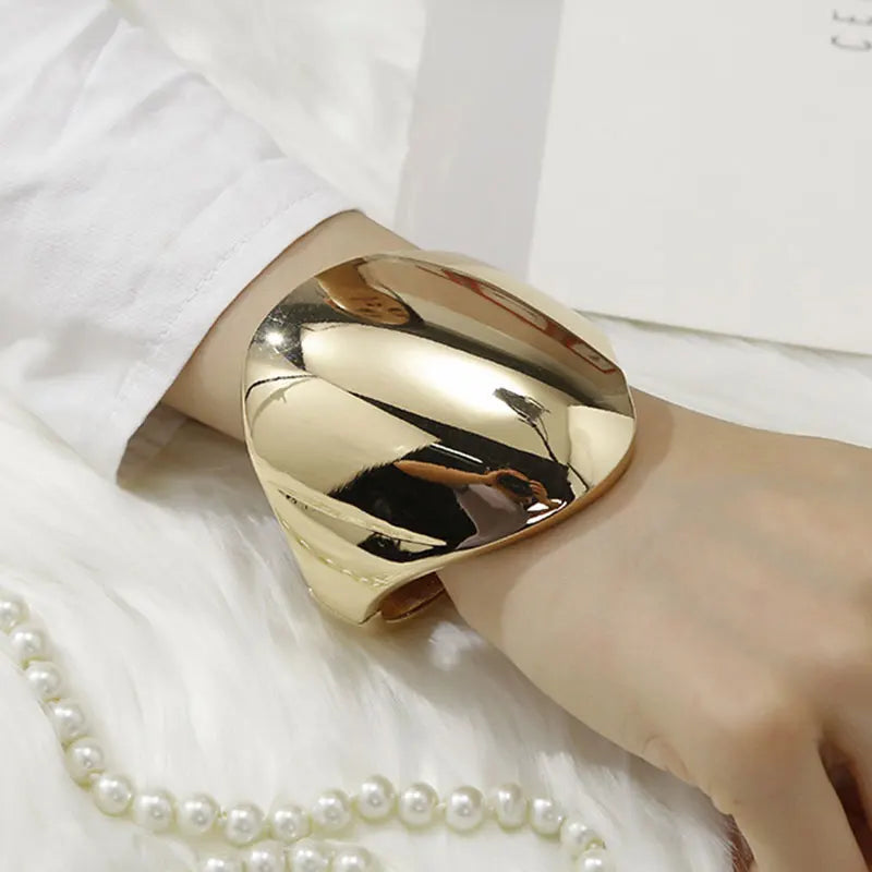 Asymmetric Geometric Bangle Bracelet