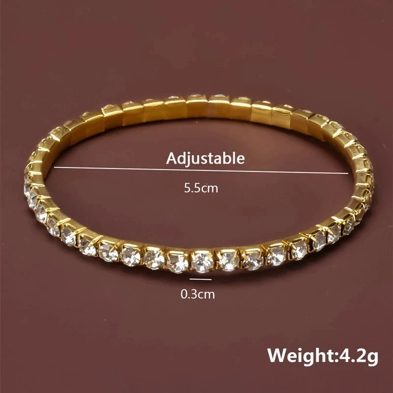 Crystal Geometric Charm Bracelet