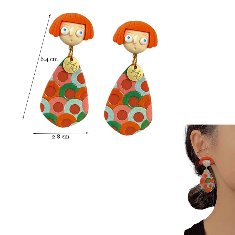 Y2K Colorful Resin Dangle Earrings