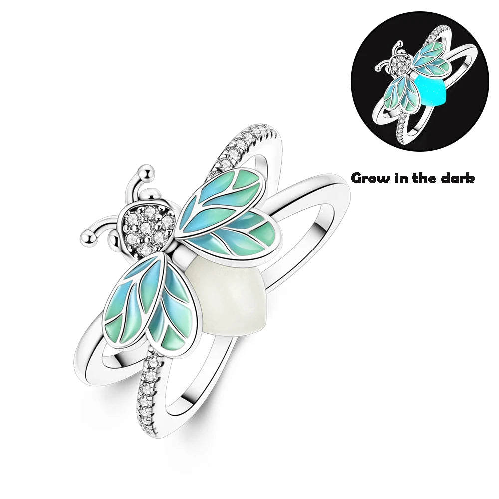 Blue Zircon Star & Moon Ring - 925 Sterling Silver Design