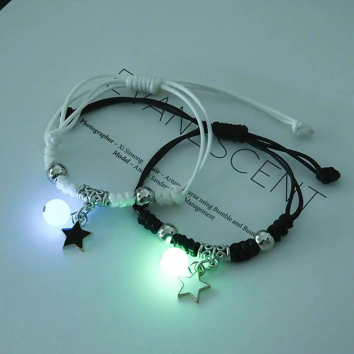Metal Star Moon Charm Bracelet