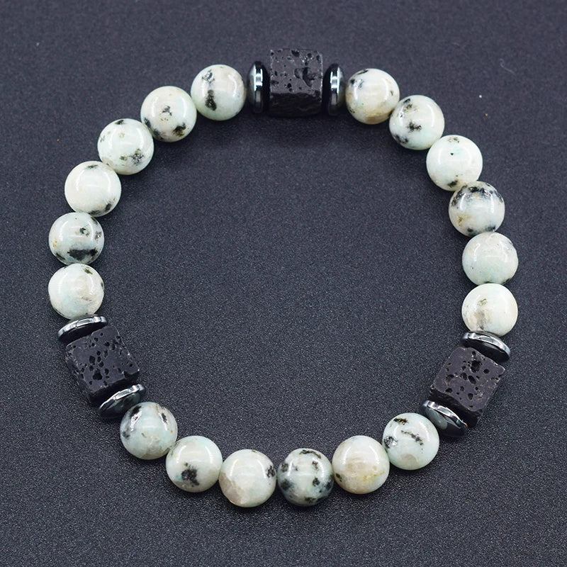 Volcanic Lava Stone Chain Bracelet