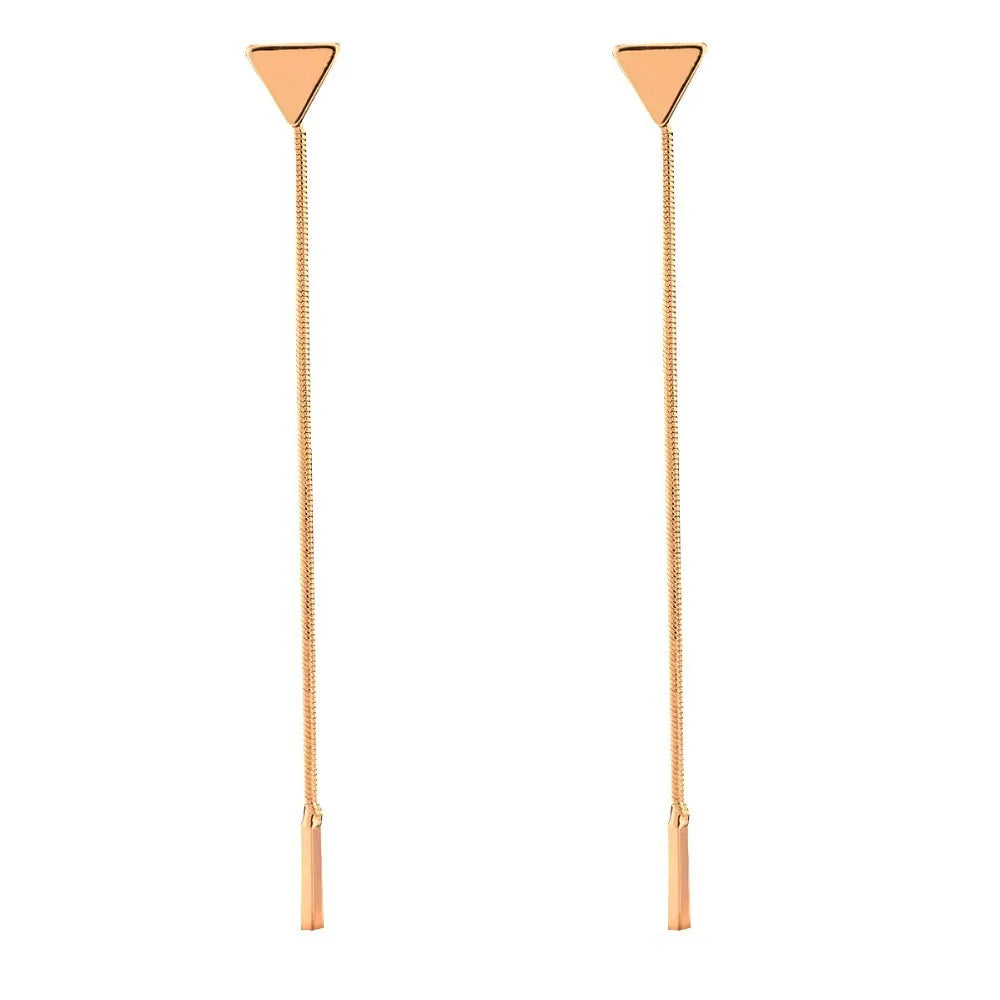 Gold-tone Star Circle Drop Earrings