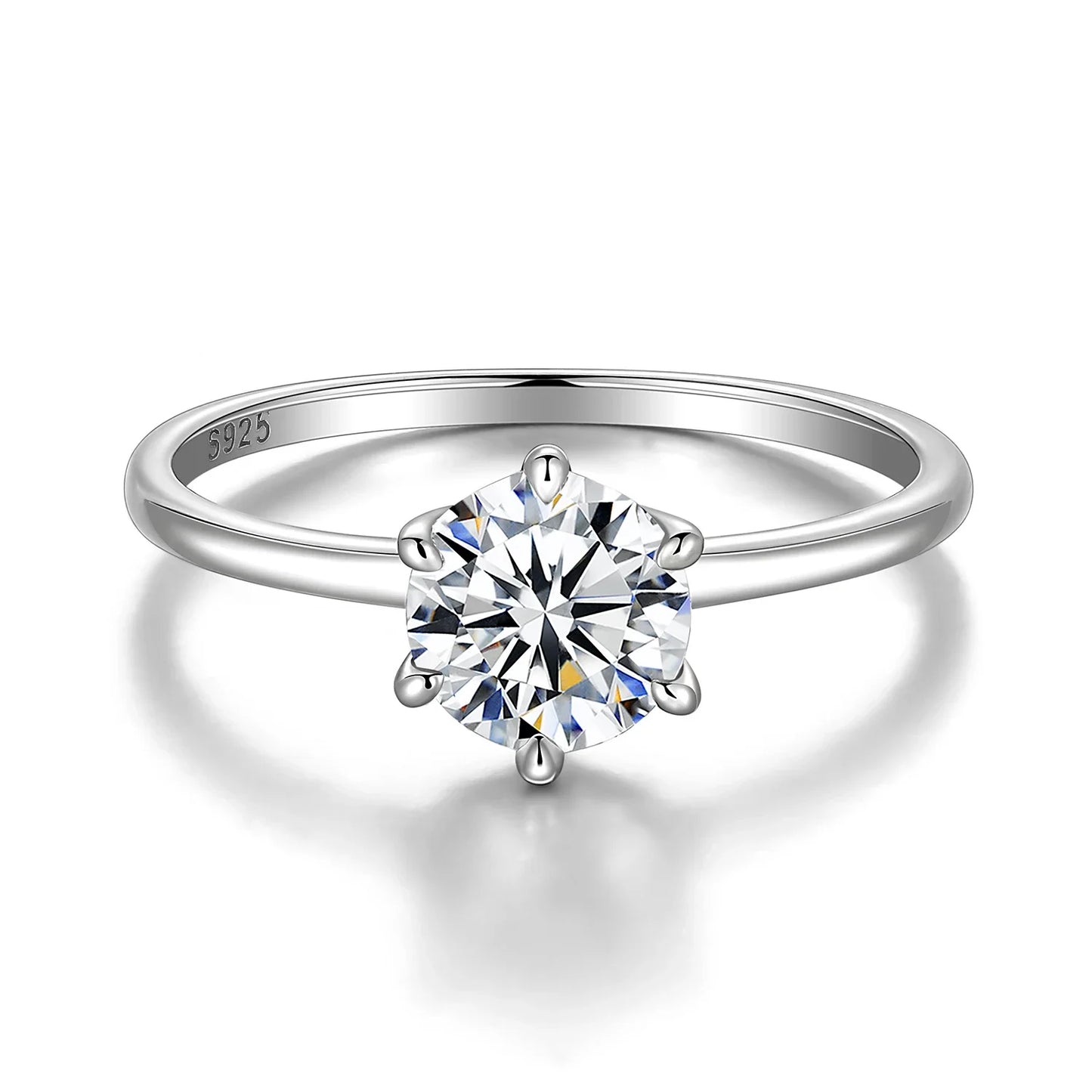 D Color Moissanite Ring in S925 Silver