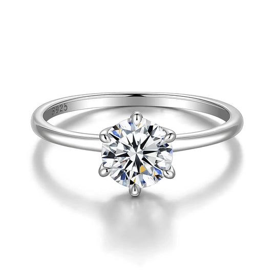 D Color Moissanite Ring in S925 Silver