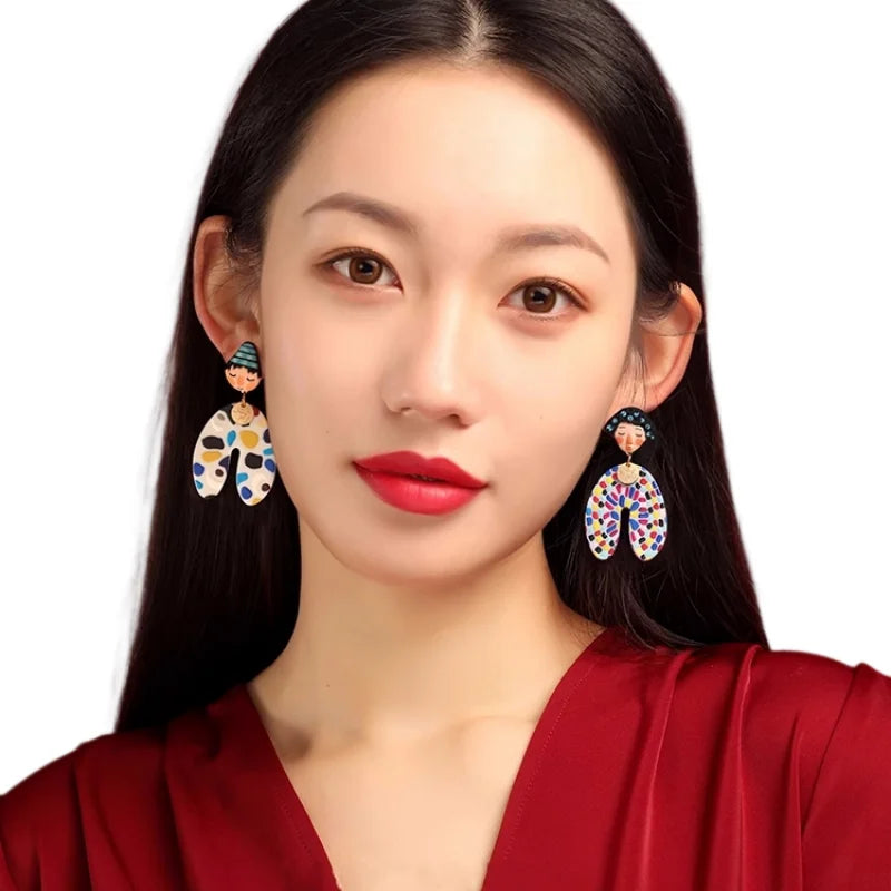 Y2K Colorful Resin Dangle Earrings