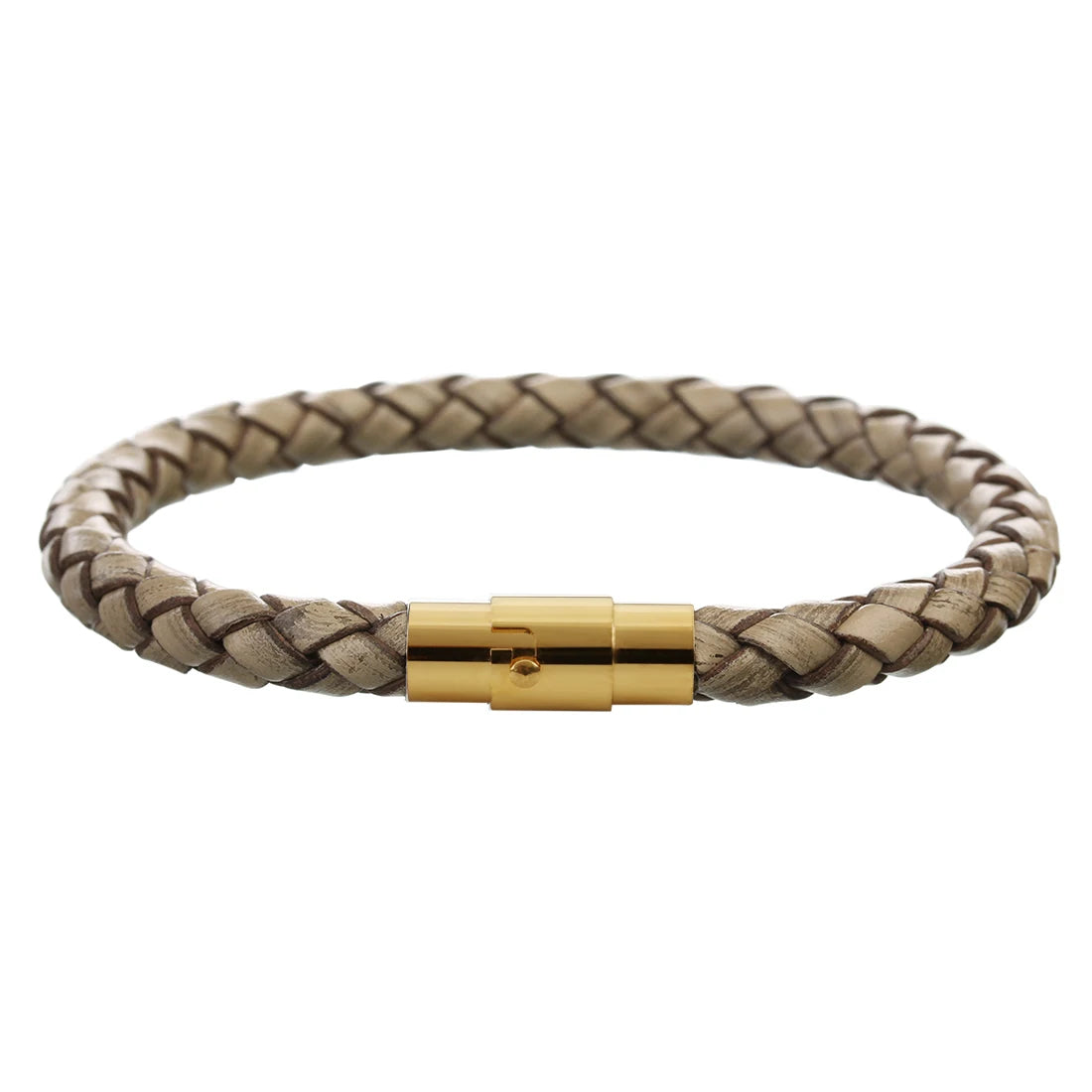 Stainless Steel Genuine Leather Bracelet