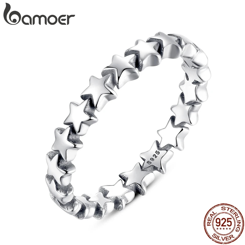 925 Sterling Silver Star Stackable Ring