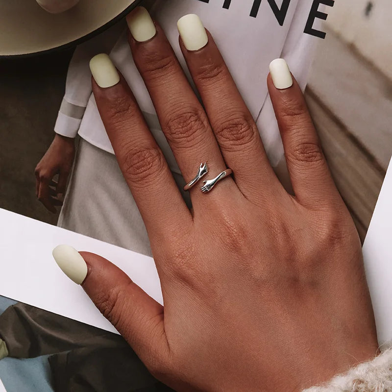 925 Sterling Silver Adjustable Open Ring