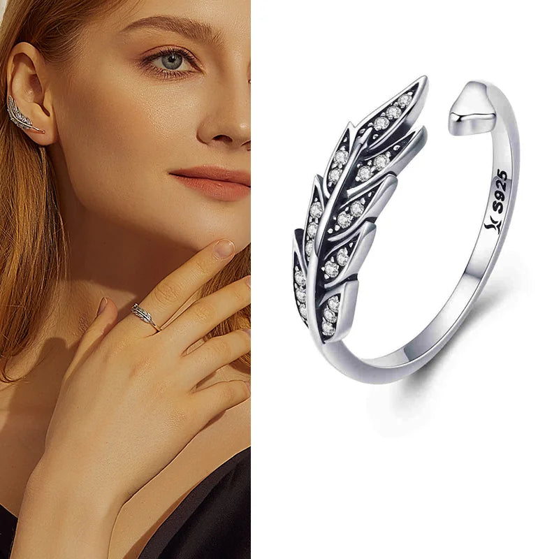 925 Sterling Silver Adjustable Open Ring