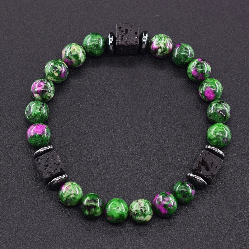 Volcanic Lava Stone Chain Bracelet