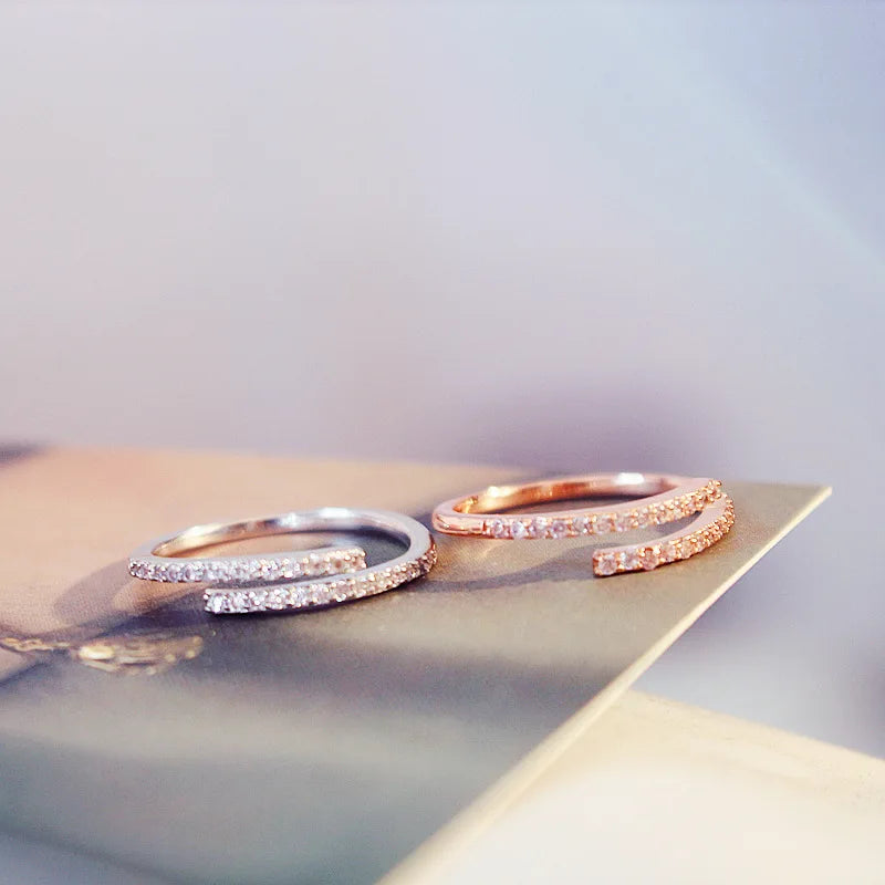 Minimalist Thin Cubic Zirconia Ring