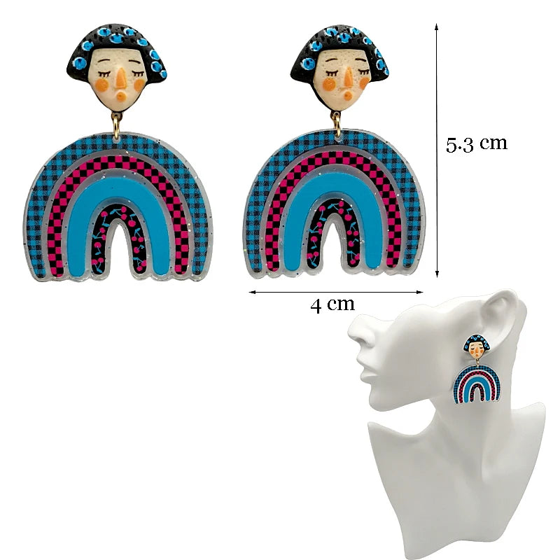 Y2K Colorful Resin Dangle Earrings